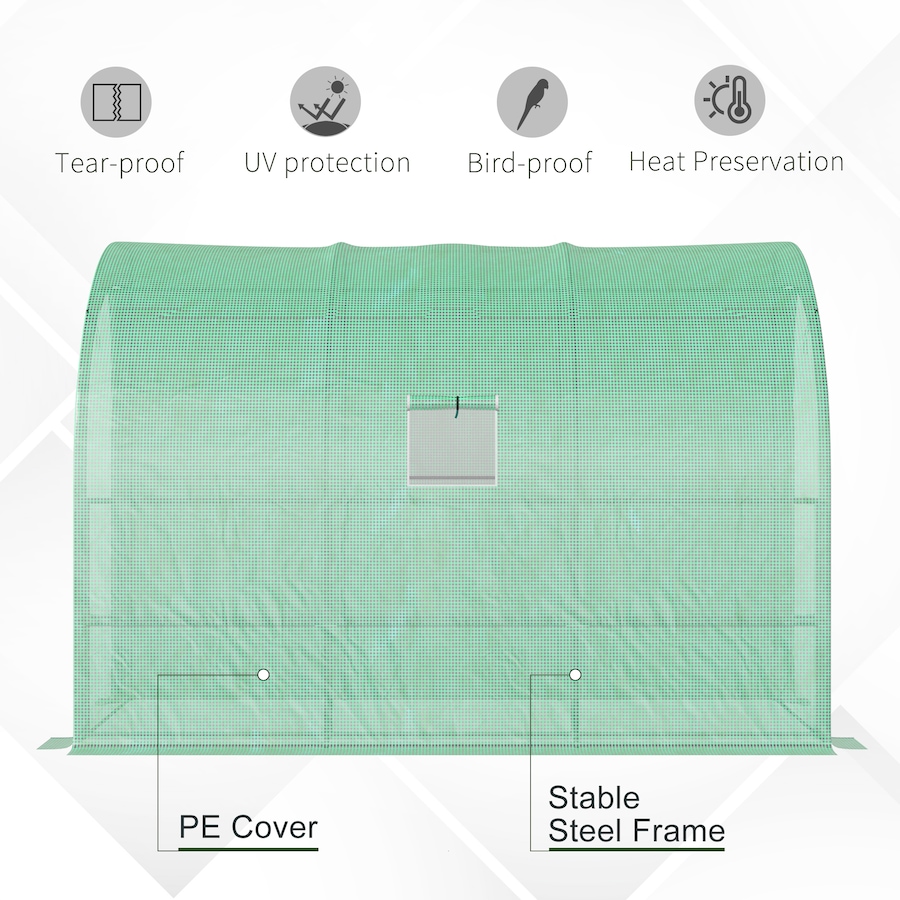 Image 965061_ALTMORE5.jpg, Product 965-061 / Price $109.99, Outsunny Walk-in Lean-to Greenhouse Outdoor Gardening Green House, Green from Outsunny on TSC.ca's Home & Garden department