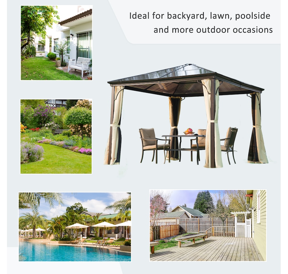 Image 965064_ALTMORE6.jpg, Product 965-064 / Price $869.99, Outsunny 10 x 10 ft Hard Top Gazebo Canopy from Outsunny on TSC.ca's Home & Garden department