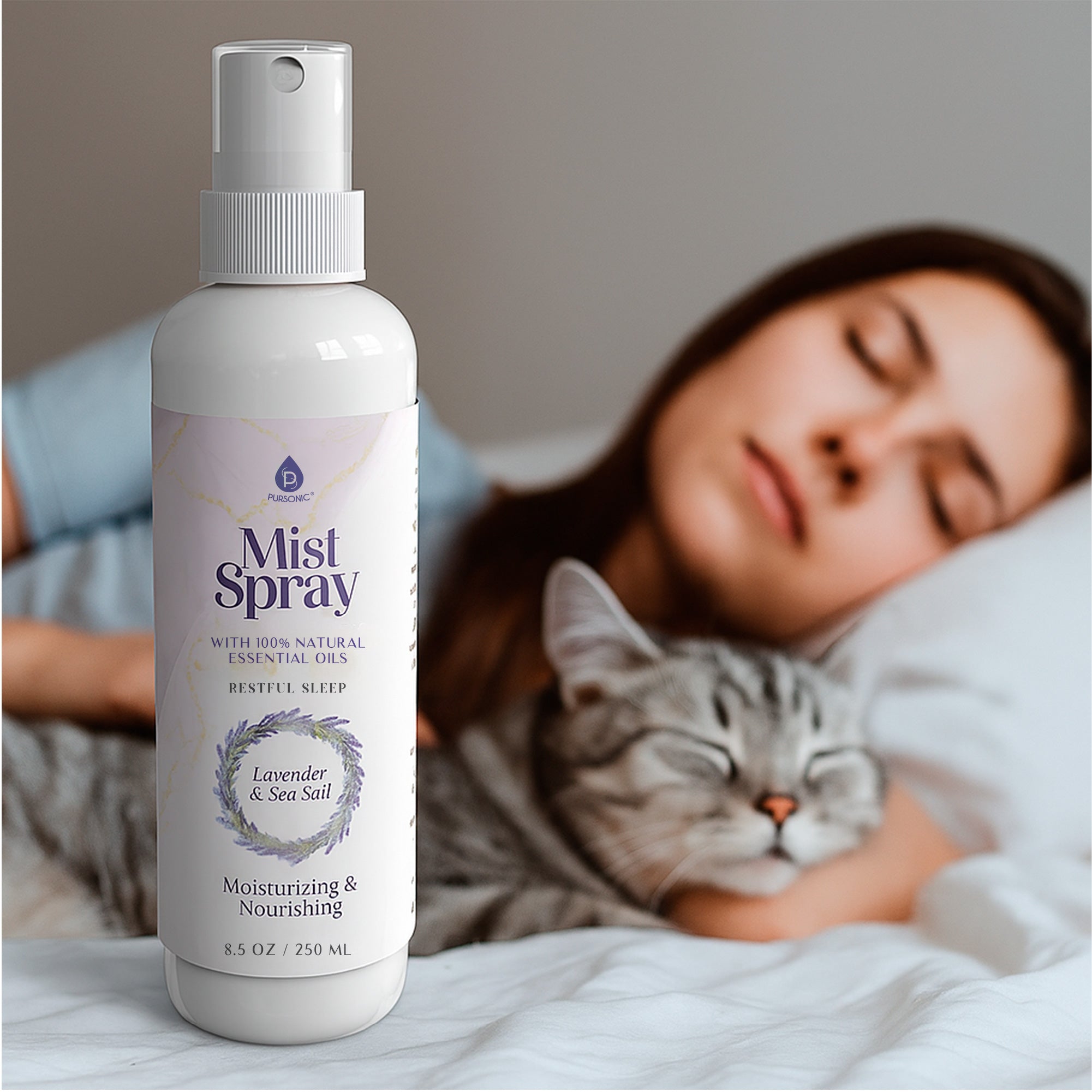 Mist Spray with 100% Natural Essential Oils “ Lavender & Sea Salt
