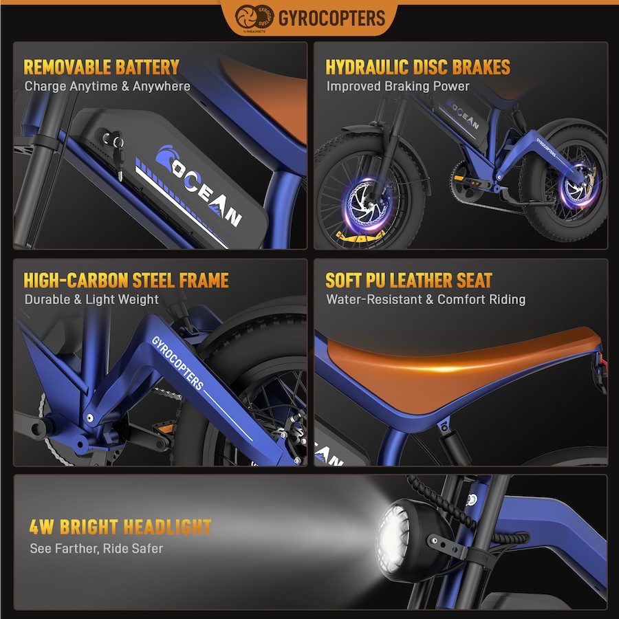 Image 965721_ALTMORE6.jpg, Product 965-721 / Price $1,599.99, Gyrocopters Ocean Mountain E-Bike | Up to 115km PAS Range | Triple-Suspension from Gyrocopters on TSC.ca's Health & Fitness department