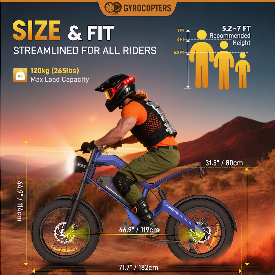 Image 965721_ALTMORE7.jpg, Product 965-721 / Price $1,599.99, Gyrocopters Ocean Mountain E-Bike | Up to 115km PAS Range | Triple-Suspension from Gyrocopters on TSC.ca's Health & Fitness department