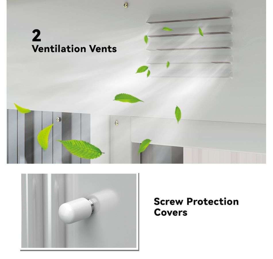 Image 965744_ALTMORE5.jpg, Product 965-744 / Price $249.99, Outsunny 6' x 4' Metal Outdoor Storage Shed w/ Sliding Doors Grey from Outsunny on TSC.ca's Home & Garden department