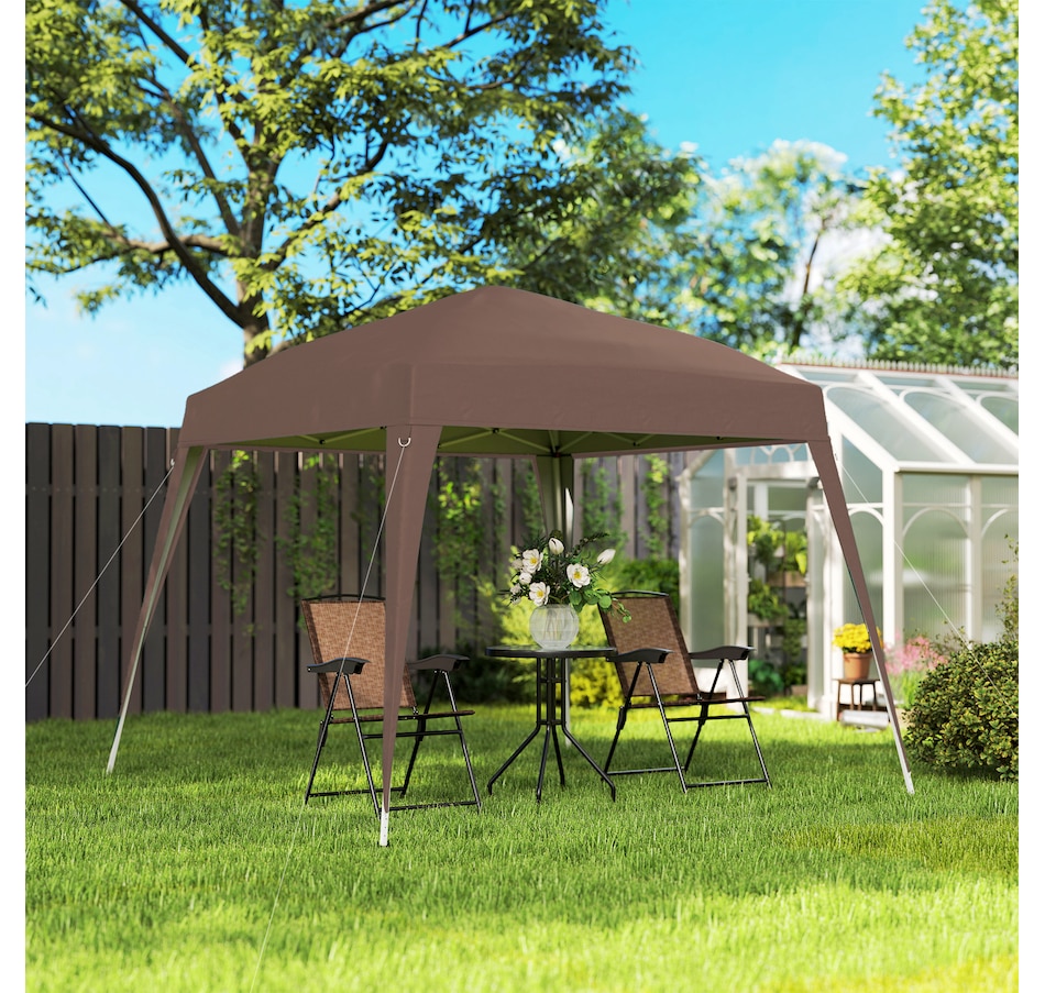 Image 965746_ALTMORE1.jpg, Product 965-746 / Price $89.99, Outsunny 8' x 8' Pop Up Canopy Foldable Outdoor Canopy Tent w/ Bag, Coffee from Outsunny on TSC.ca's Home & Garden department
