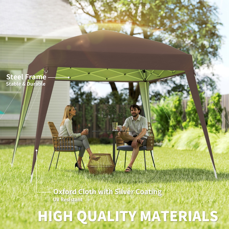 Image 965746_ALTMORE3.jpg, Product 965-746 / Price $89.99, Outsunny 8' x 8' Pop Up Canopy Foldable Outdoor Canopy Tent w/ Bag, Coffee from Outsunny on TSC.ca's Home & Garden department