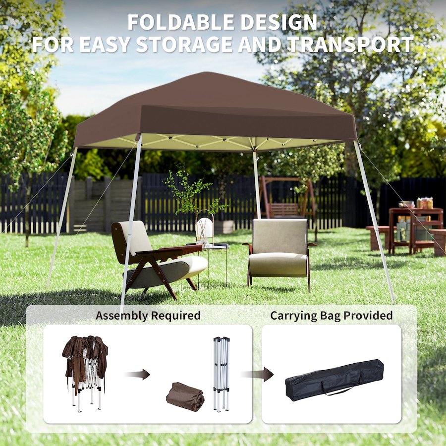 Image 965746_ALTMORE4.jpg, Product 965-746 / Price $89.99, Outsunny 8' x 8' Pop Up Canopy Foldable Outdoor Canopy Tent w/ Bag, Coffee from Outsunny on TSC.ca's Home & Garden department