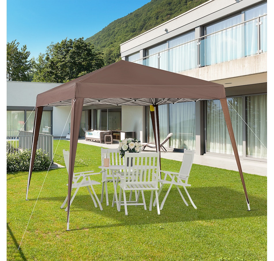 Image 965746_ALTMORE7.jpg, Product 965-746 / Price $89.99, Outsunny 8' x 8' Pop Up Canopy Foldable Outdoor Canopy Tent w/ Bag, Coffee from Outsunny on TSC.ca's Home & Garden department