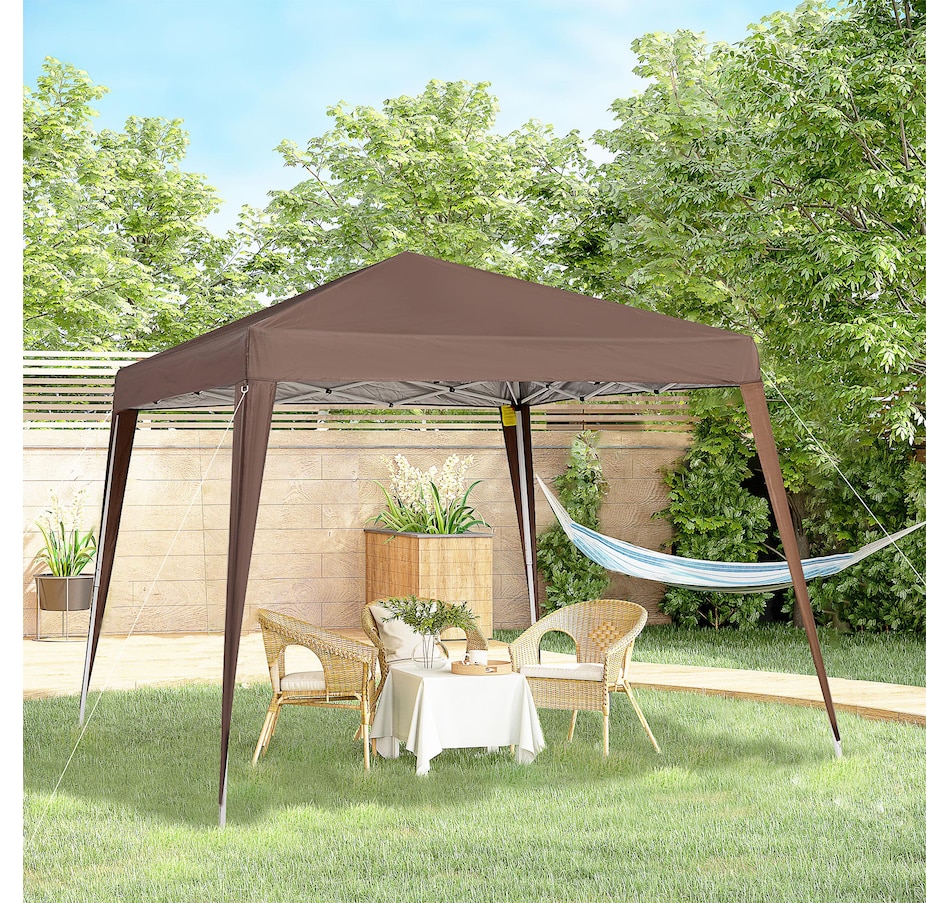 Image 965746_ALTMORE8.jpg, Product 965-746 / Price $89.99, Outsunny 8' x 8' Pop Up Canopy Foldable Outdoor Canopy Tent w/ Bag, Coffee from Outsunny on TSC.ca's Home & Garden department
