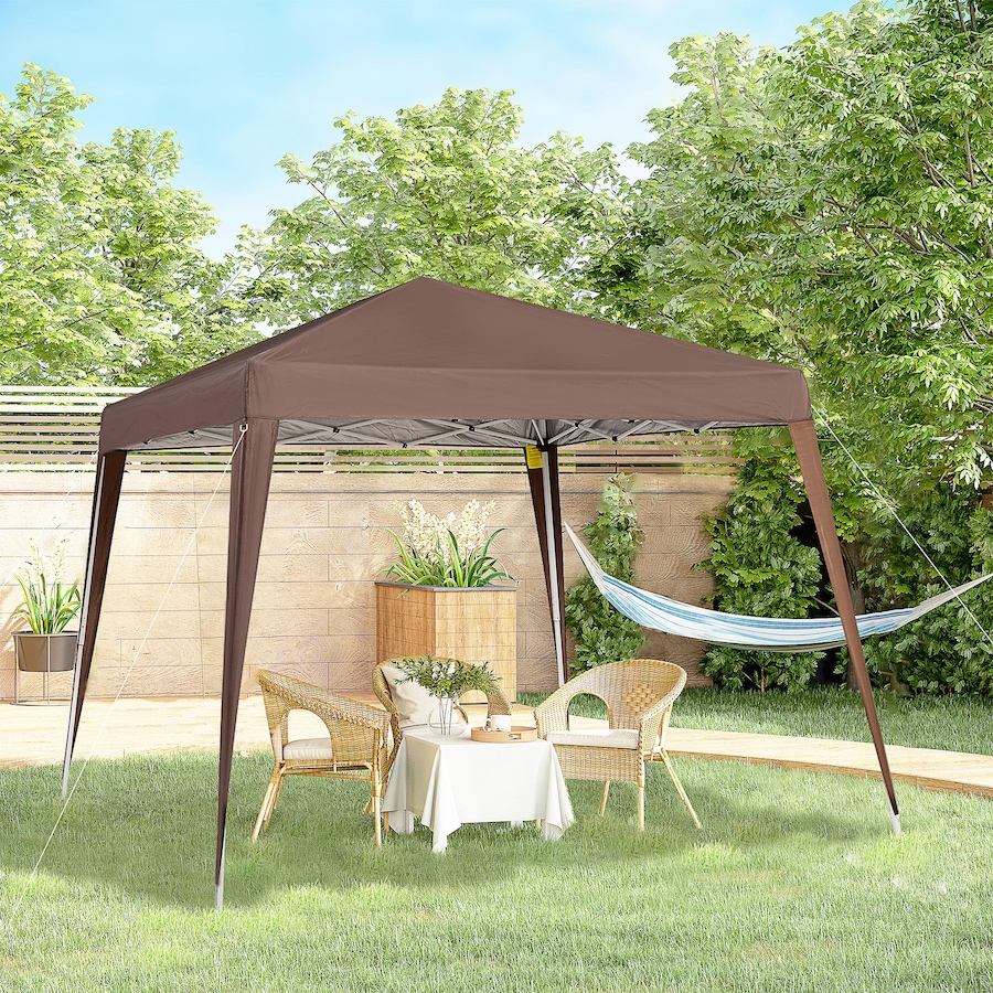 Image 965746_ALTMORE8.jpg, Product 965-746 / Price $89.99, Outsunny 8' x 8' Pop Up Canopy Foldable Outdoor Canopy Tent w/ Bag, Coffee from Outsunny on TSC.ca's Home & Garden department