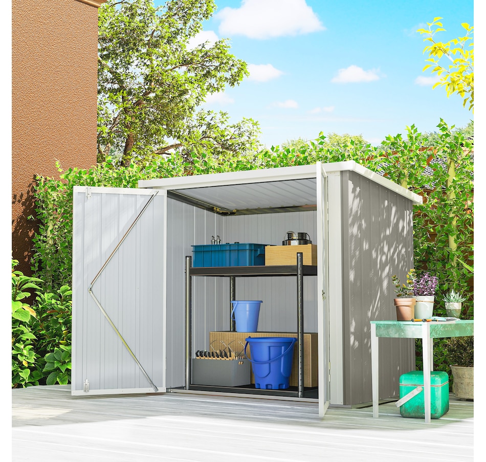 Image 965749_ALTMORE1.jpg, Product 965-749 / Price $179.99, Outsunny 5' x 3' Metal Garden Storage Shed Tool House with Double Doors from Outsunny on TSC.ca's Home & Garden department