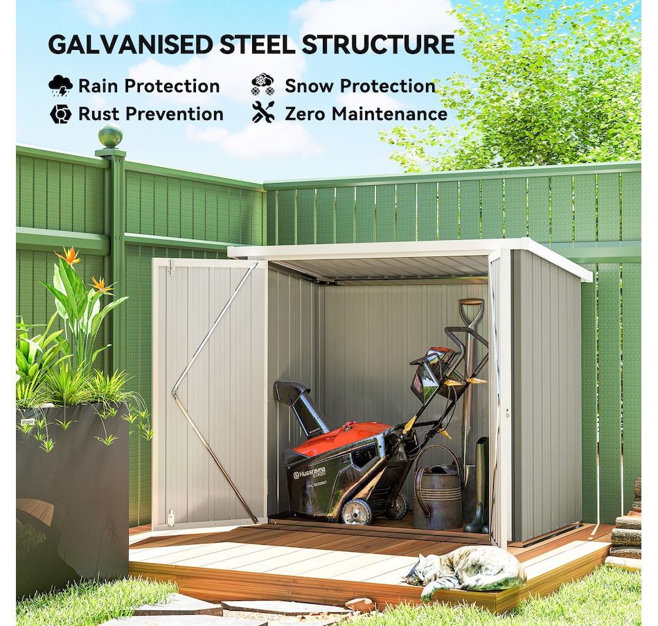 Image 965749_ALTMORE3.jpg, Product 965-749 / Price $179.99, Outsunny 5' x 3' Metal Garden Storage Shed Tool House with Double Doors from Outsunny on TSC.ca's Home & Garden department