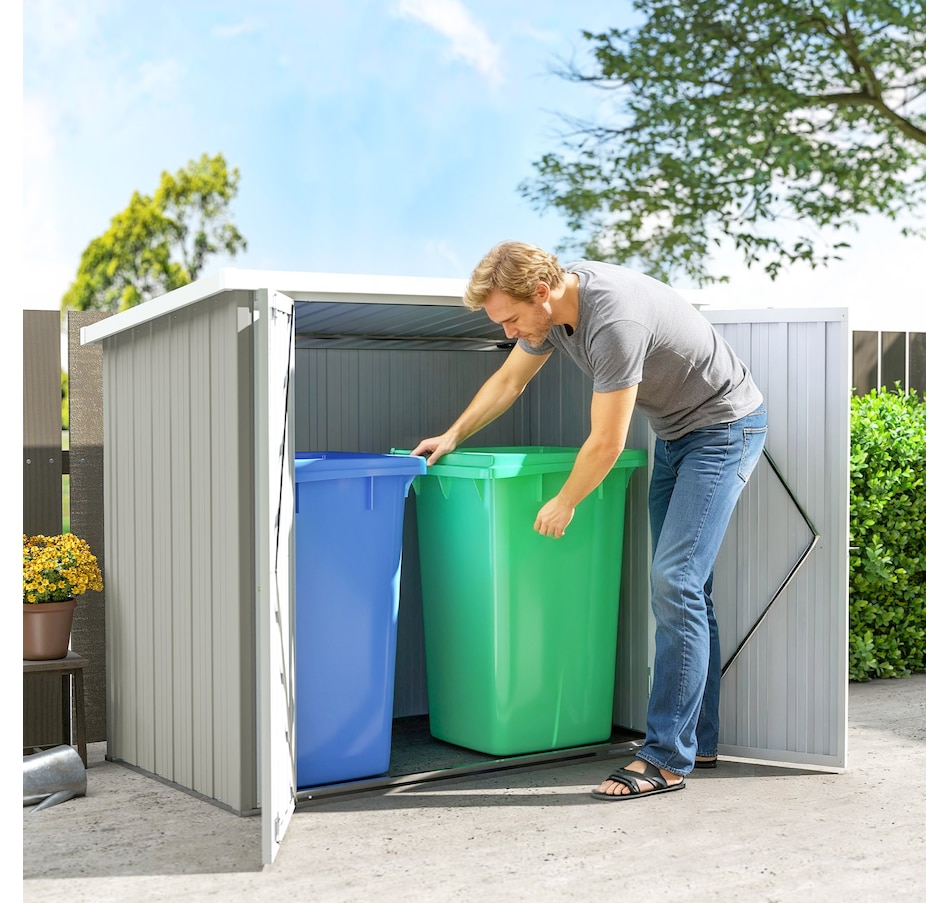 Image 965749_ALTMORE8.jpg, Product 965-749 / Price $179.99, Outsunny 5' x 3' Metal Garden Storage Shed Tool House with Double Doors from Outsunny on TSC.ca's Home & Garden department