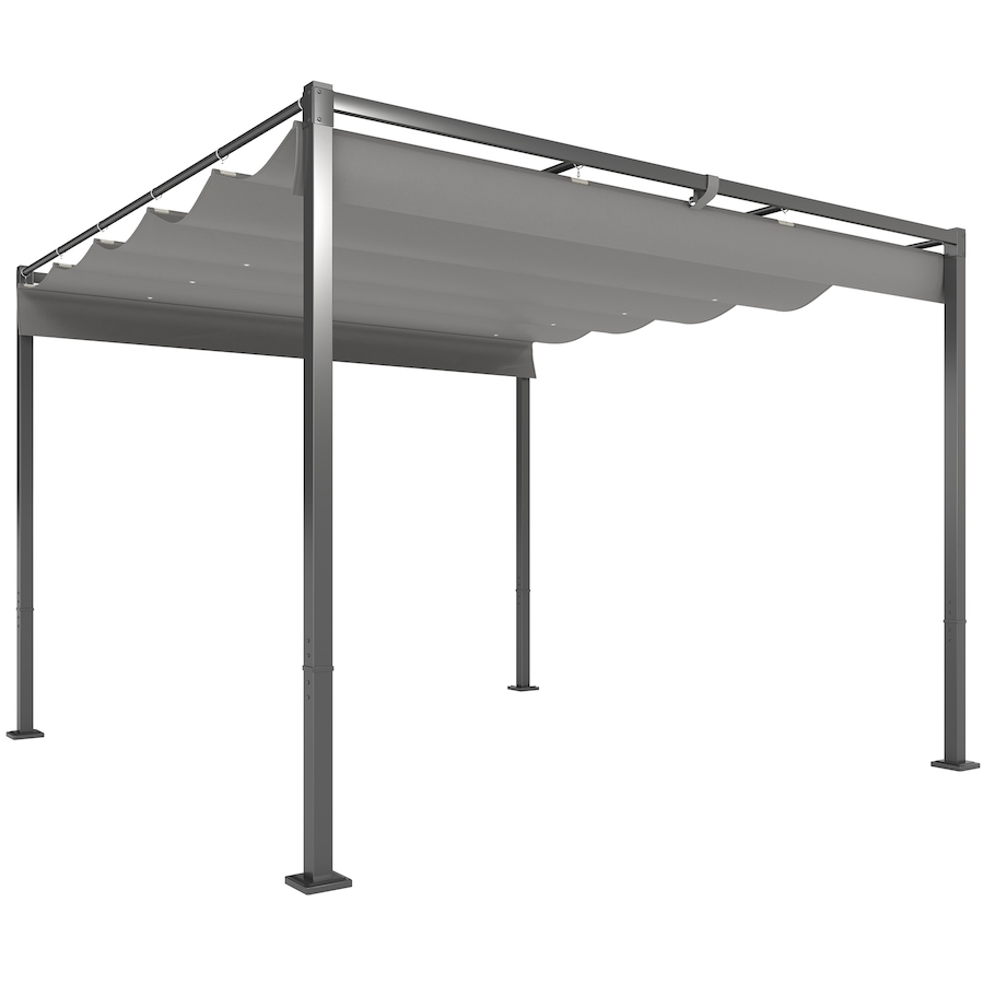 Image 965750.jpg, Product 965-750 / Price $299.99, Outsunny 10' x 10' Outdoor Gazebo, Metal Retractable Pergola Canopy, Grey from Outsunny on TSC.ca's Home & Garden department