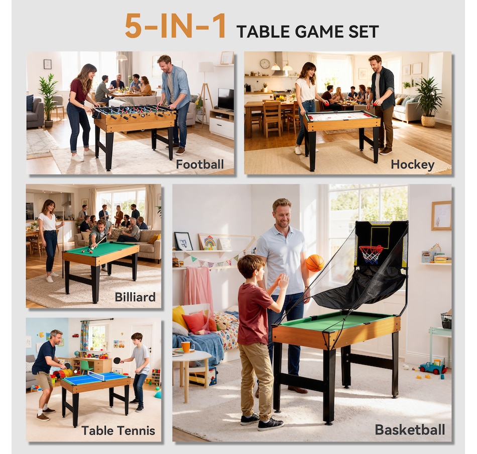 Image 965754_ALTMORE3.jpg, Product 965-754 / Price $209.99, Soozier 5-in-1 Multi Game Table, 53 in Combo Game Table for Adults from Soozier on TSC.ca's Toys & Hobbies department