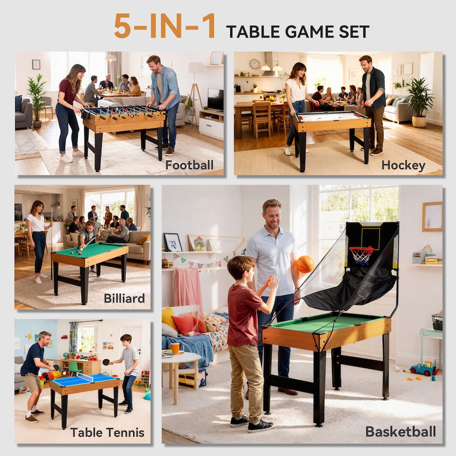Image 965754_ALTMORE3.jpg, Product 965-754 / Price $209.99, Soozier 5-in-1 Multi Game Table, 53 in Combo Game Table for Adults from Soozier on TSC.ca's Toys & Hobbies department