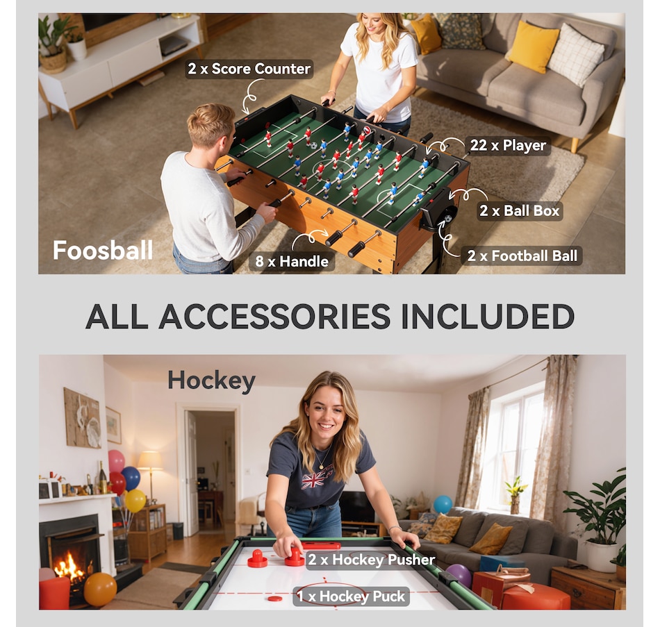 Image 965754_ALTMORE6.jpg, Product 965-754 / Price $209.99, Soozier 5-in-1 Multi Game Table, 53 in Combo Game Table for Adults from Soozier on TSC.ca's Toys & Hobbies department