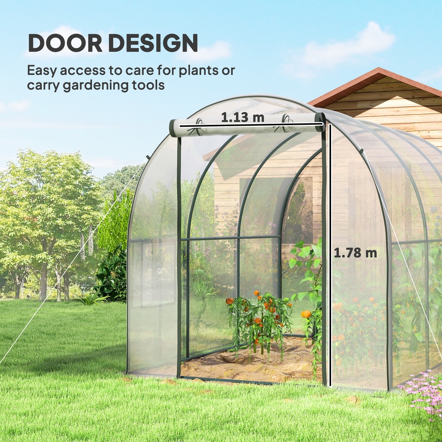 Image 965759_ALTMORE4.jpg, Product 965-759 / Price $139.99, Outsunny Polytunnel Greenhouse with Mesh Window, Grow House Tent, Clear from Outsunny on TSC.ca's Home & Garden department