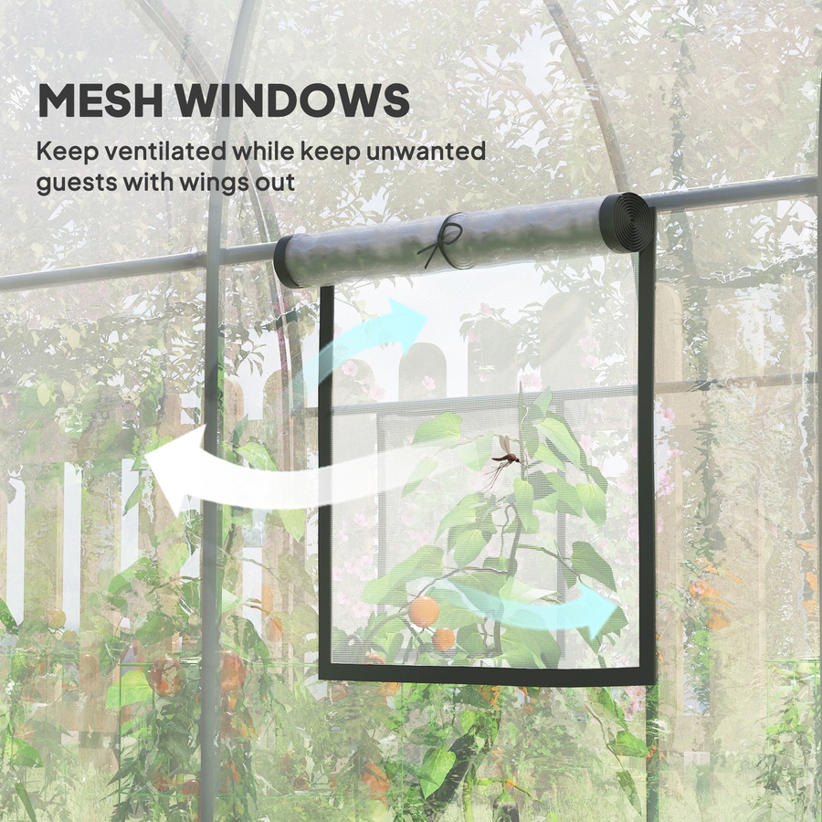 Image 965759_ALTMORE5.jpg, Product 965-759 / Price $139.99, Outsunny Polytunnel Greenhouse with Mesh Window, Grow House Tent, Clear from Outsunny on TSC.ca's Home & Garden department