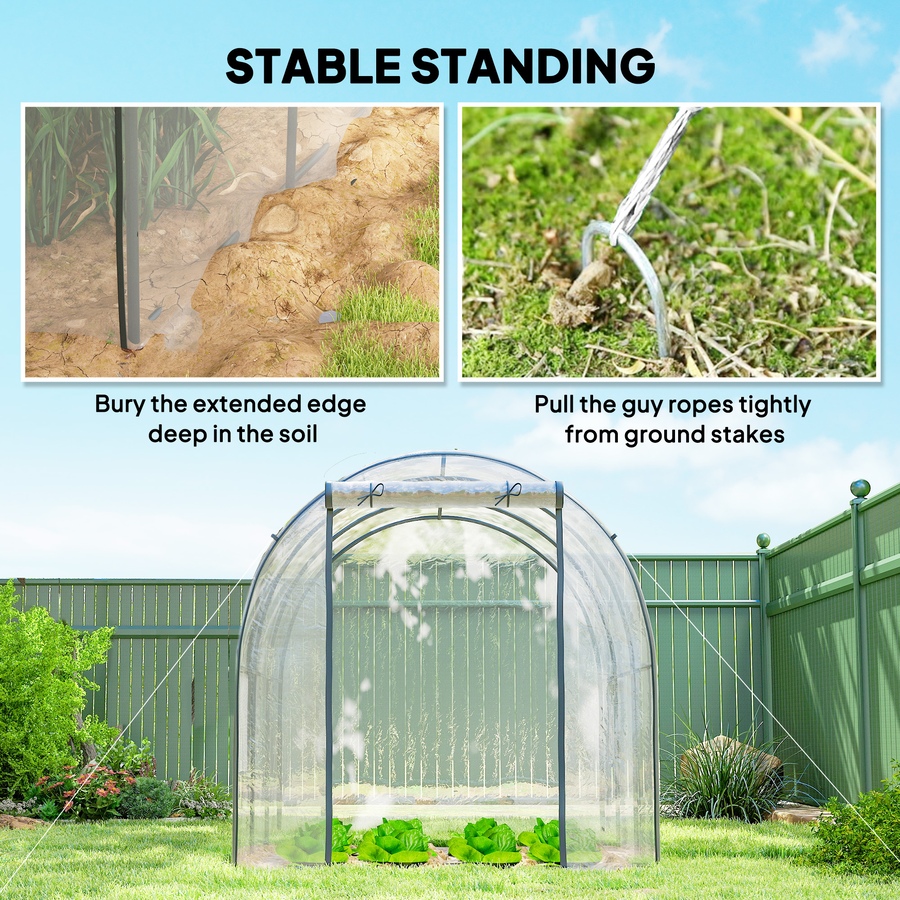 Image 965759_ALTMORE6.jpg, Product 965-759 / Price $139.99, Outsunny Polytunnel Greenhouse with Mesh Window, Grow House Tent, Clear from Outsunny on TSC.ca's Home & Garden department