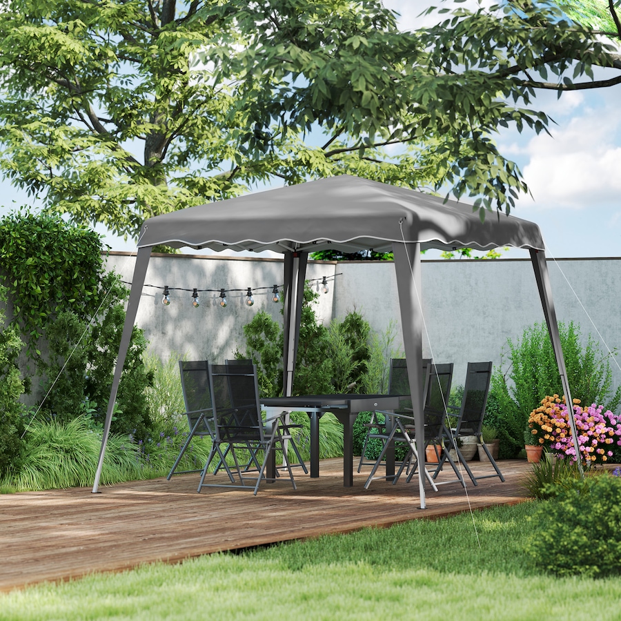 Image 965761_ALTMORE8.jpg, Product 965-761 / Price $109.99, Outsunny 8' x 8' Pop Up Canopy Foldable Outdoor Canopy Tent w/ Bag, Grey from Outsunny on TSC.ca's Home & Garden department