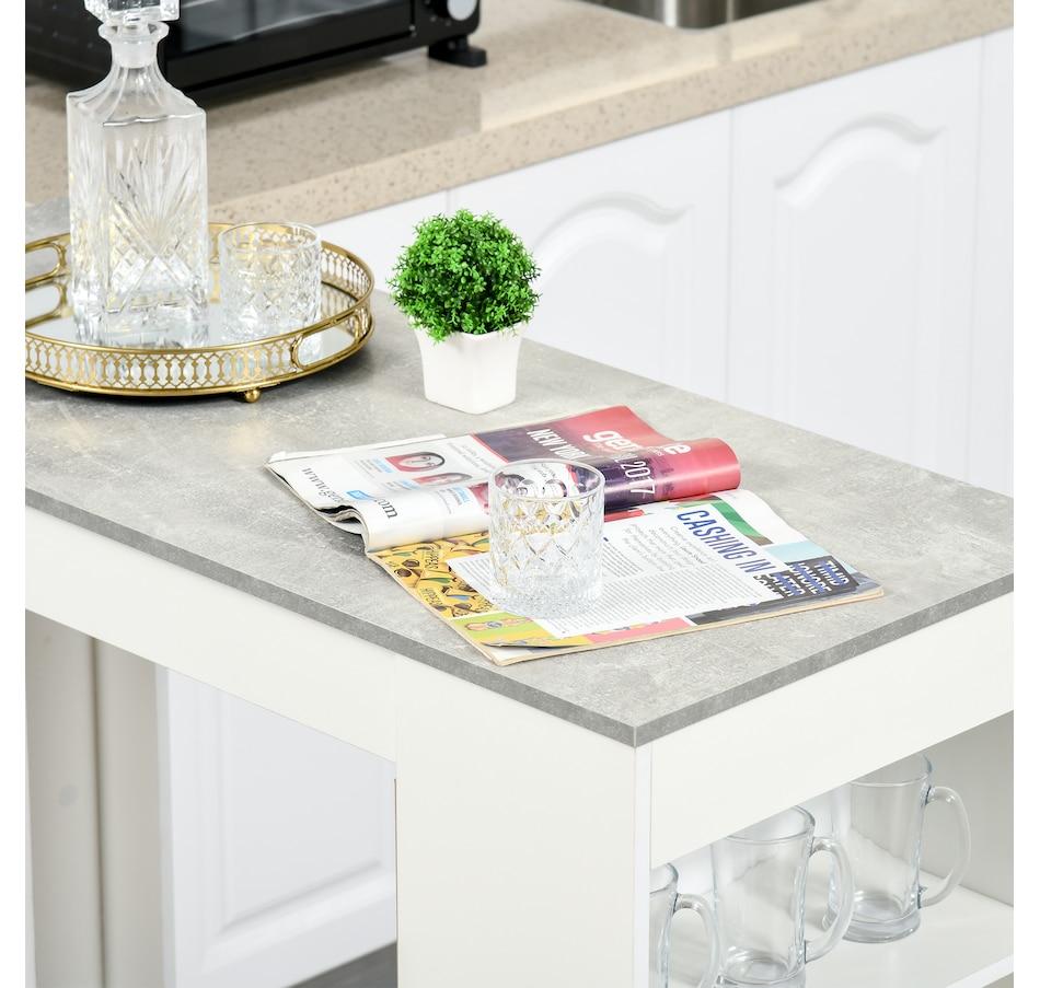 Image 965824_ALTMORE13.jpg, Product 965-824 / Price $134.99 - $139.99, HOMCOM Bar Table, High Top Pub Table with 4 Storage Shelves for Home Bar Kitchen from HOMCOM on TSC.ca's Home & Garden department