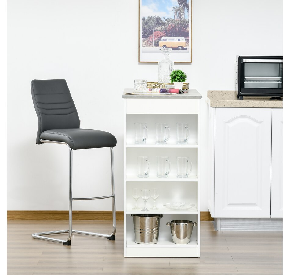 Image 965824_ALTMORE14.jpg, Product 965-824 / Price $134.99 - $139.99, HOMCOM Bar Table, High Top Pub Table with 4 Storage Shelves for Home Bar Kitchen from HOMCOM on TSC.ca's Home & Garden department