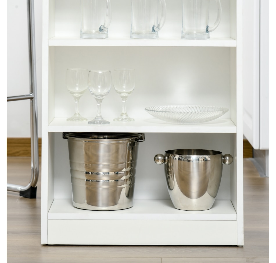 Image 965824_ALTMORE15.jpg, Product 965-824 / Price $134.99 - $139.99, HOMCOM Bar Table, High Top Pub Table with 4 Storage Shelves for Home Bar Kitchen from HOMCOM on TSC.ca's Home & Garden department
