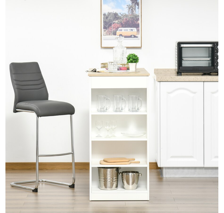 Image 965824_ALTMORE6.jpg, Product 965-824 / Price $134.99 - $139.99, HOMCOM Bar Table, High Top Pub Table with 4 Storage Shelves for Home Bar Kitchen from HOMCOM on TSC.ca's Home & Garden department