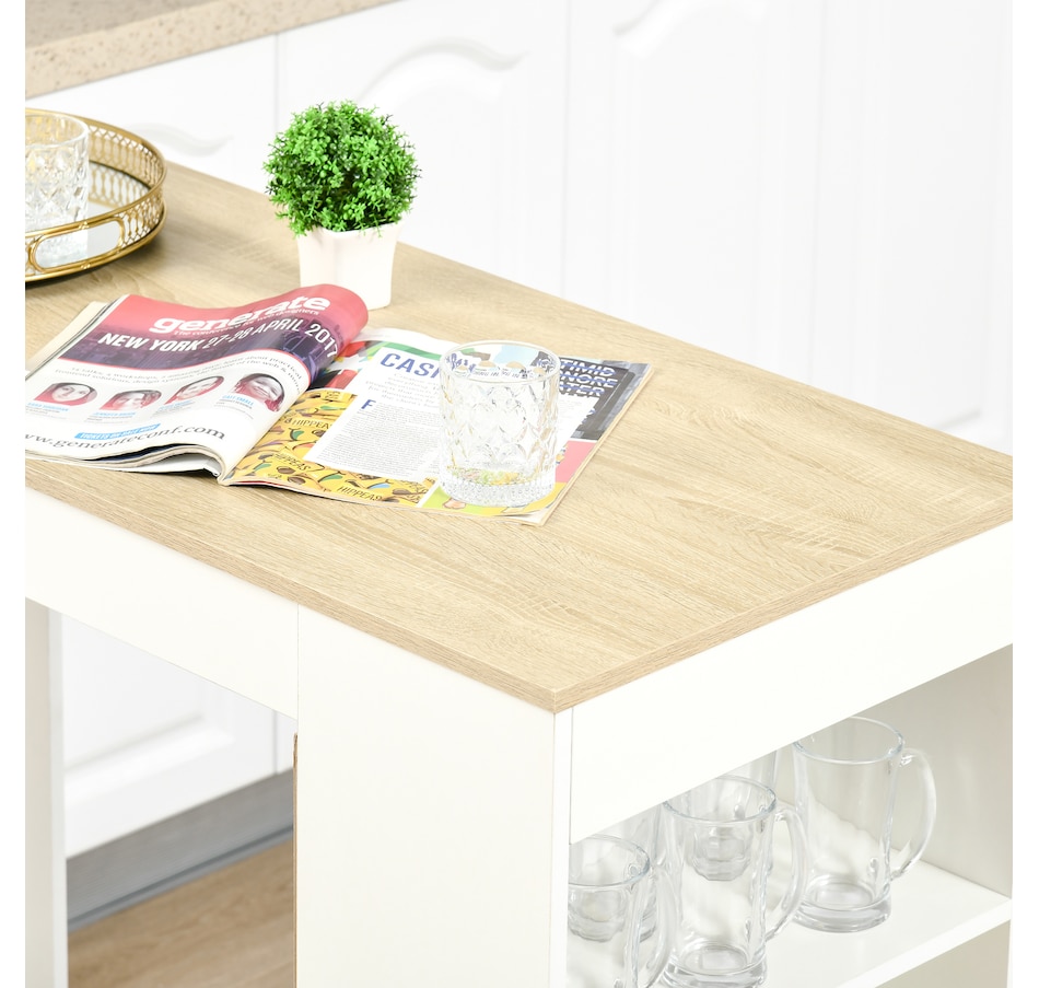 Image 965824_ALTMORE7.jpg, Product 965-824 / Price $134.99 - $139.99, HOMCOM Bar Table, High Top Pub Table with 4 Storage Shelves for Home Bar Kitchen from HOMCOM on TSC.ca's Home & Garden department