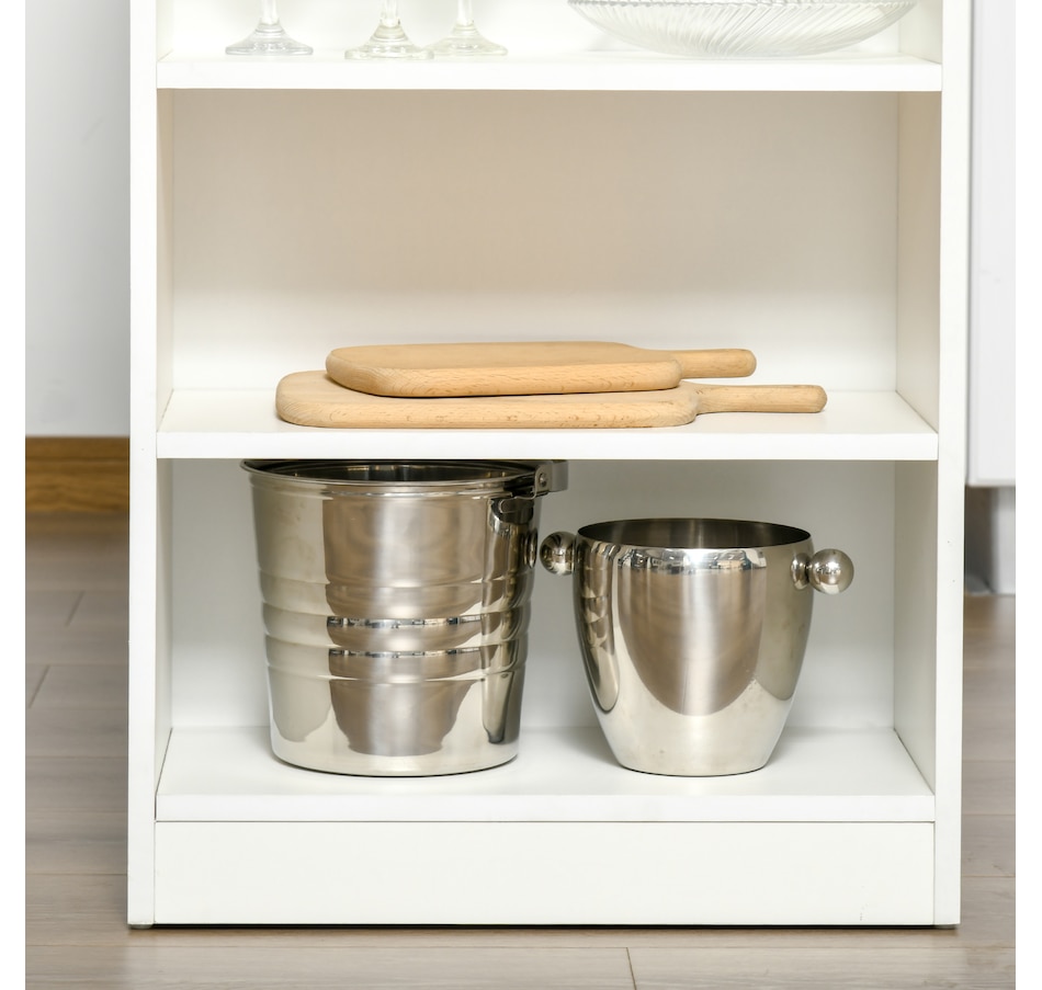 Image 965824_ALTMORE8.jpg, Product 965-824 / Price $134.99 - $139.99, HOMCOM Bar Table, High Top Pub Table with 4 Storage Shelves for Home Bar Kitchen from HOMCOM on TSC.ca's Home & Garden department
