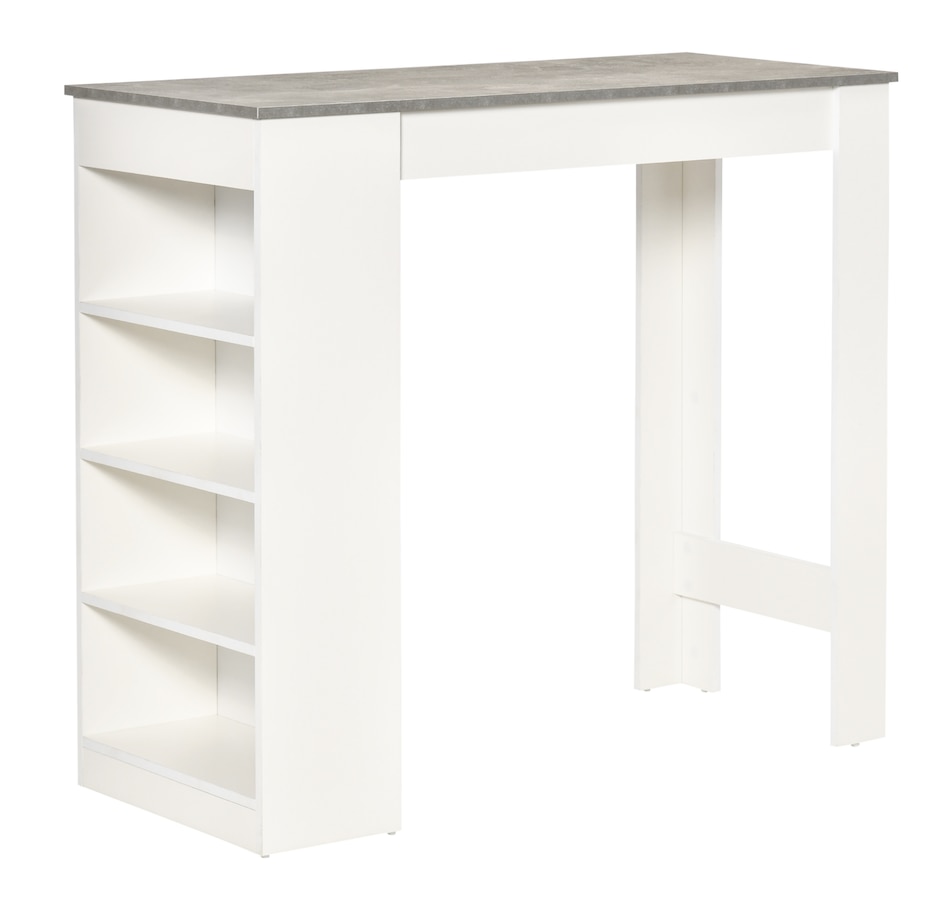 Image 965824_ST02.jpg, Product 965-824 / Price $134.99 - $139.99, HOMCOM Bar Table, High Top Pub Table with 4 Storage Shelves for Home Bar Kitchen from HOMCOM on TSC.ca's Home & Garden department
