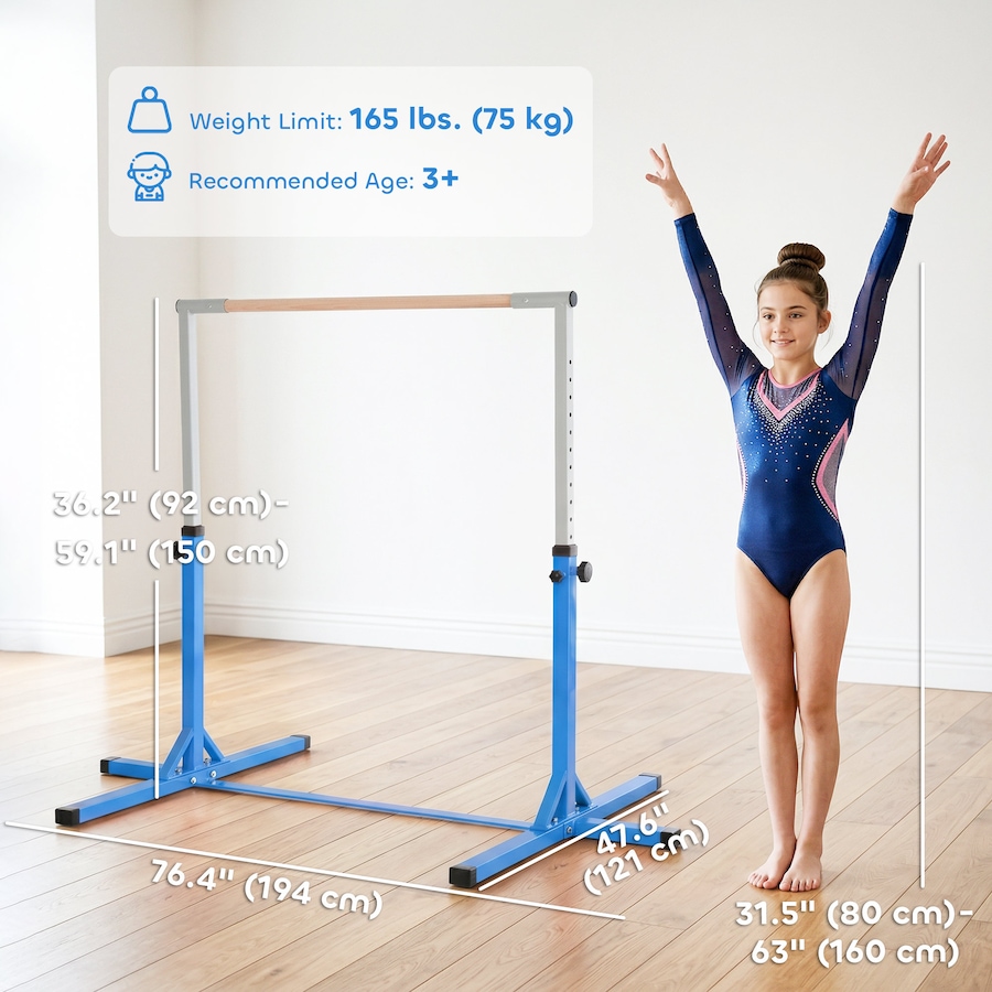 Image 965902_ALTMORE12.jpg, Product 965-902 / Price $139.99, Soozier Professional Gymnastics Bar, Toddler Home Gymnastics Equipment from Soozier on TSC.ca's Home & Garden department