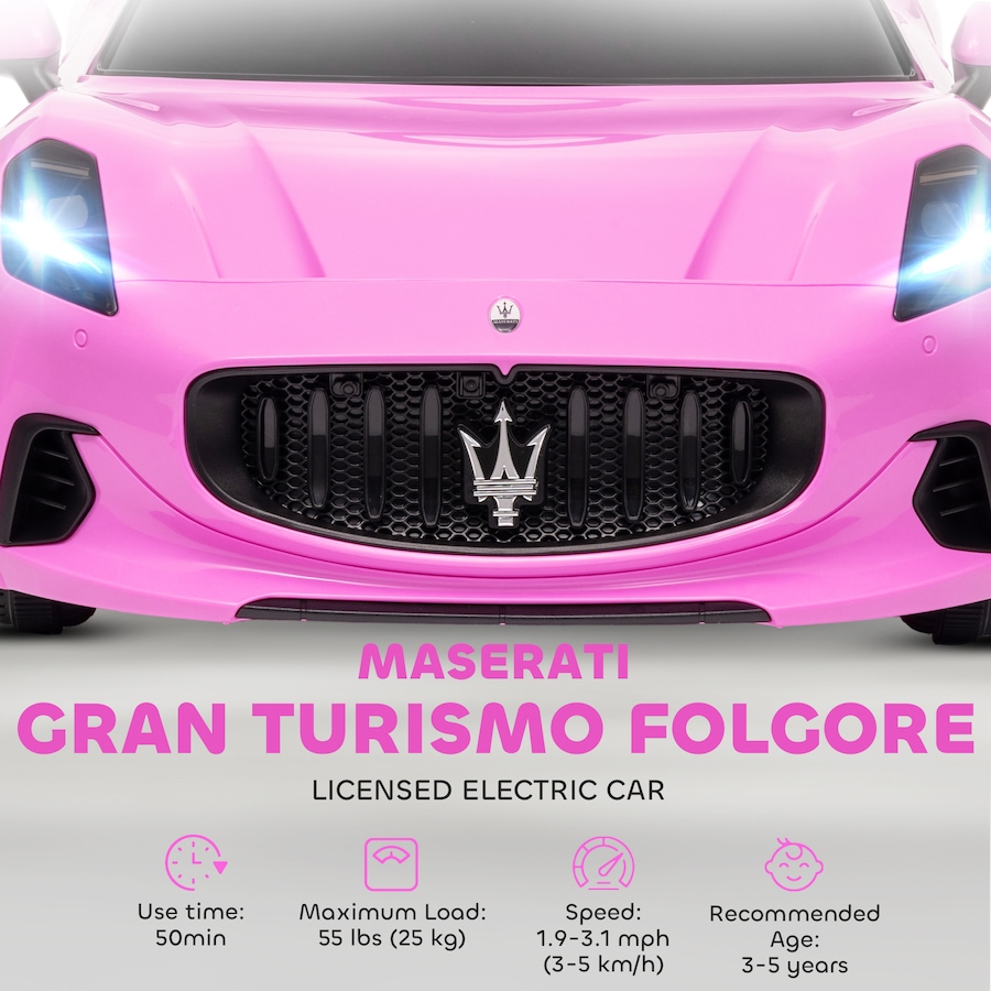 Image 965907_ALTMORE3.jpg, Product 965-907 / Price $160.99, Qaba 12V Maserati Gran Turismo Licensed Electric Car for Kids, Pink from Qaba on TSC.ca's Toys & Hobbies department