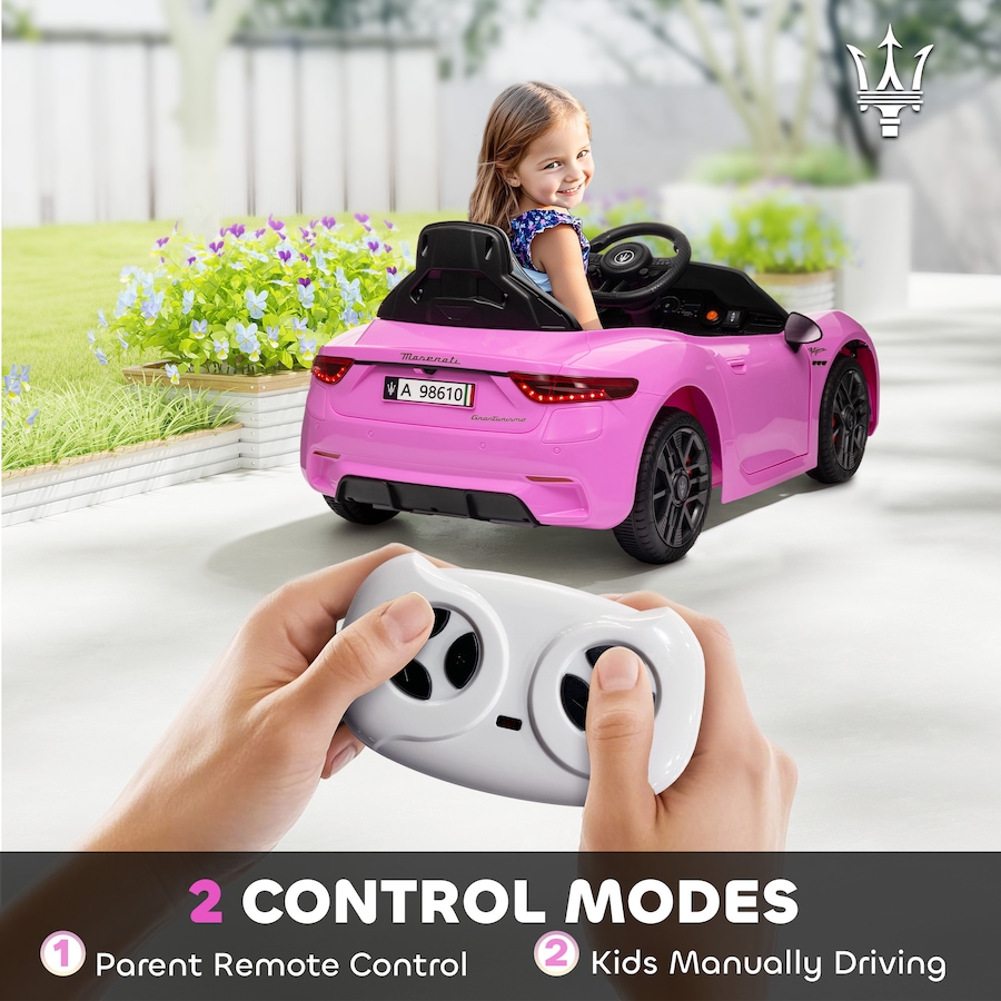 Image 965907_ALTMORE4.jpg, Product 965-907 / Price $160.99, Qaba 12V Maserati Gran Turismo Licensed Electric Car for Kids, Pink from Qaba on TSC.ca's Toys & Hobbies department