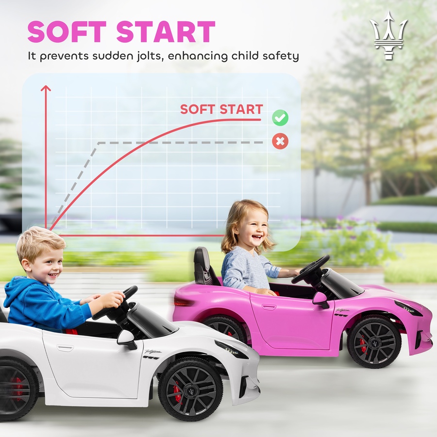 Image 965907_ALTMORE8.jpg, Product 965-907 / Price $160.99, Qaba 12V Maserati Gran Turismo Licensed Electric Car for Kids, Pink from Qaba on TSC.ca's Toys & Hobbies department