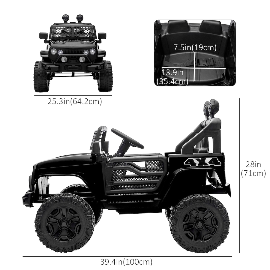 Image 965915_ALTMORE2.jpg, Product 965-915 / Price $209.99, Aosom 12V Ride On Car Off Road Truck for kids SUV Electric Battery Powered from Aosom on TSC.ca's Toys & Hobbies department