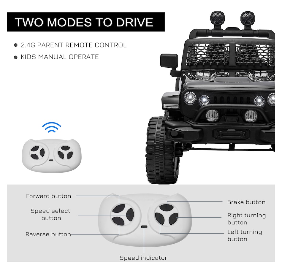 Image 965915_ALTMORE5.jpg, Product 965-915 / Price $198.99, Aosom 12V Ride On Car Off Road Truck for kids SUV Electric Battery Powered from Aosom on TSC.ca's Toys & Hobbies department