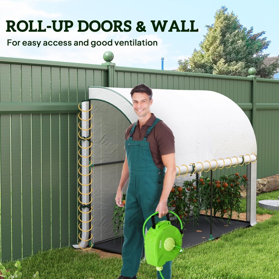 Image 965930_ALTMORE12.jpg, Product 965-930 / Price $66.99 - $79.99, Outsunny Lean-to Greenhouse, Gardening Green House with PE Cover from Outsunny on TSC.ca's Home & Garden department