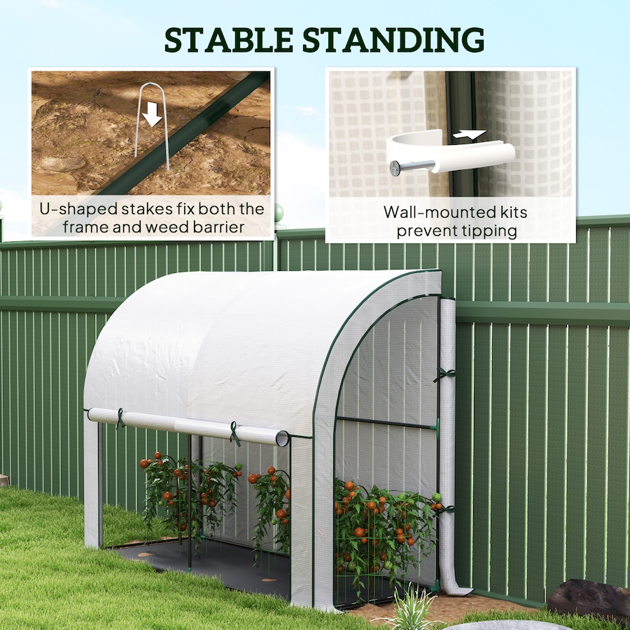 Image 965930_ALTMORE13.jpg, Product 965-930 / Price $66.99 - $79.99, Outsunny Lean-to Greenhouse, Gardening Green House with PE Cover from Outsunny on TSC.ca's Home & Garden department