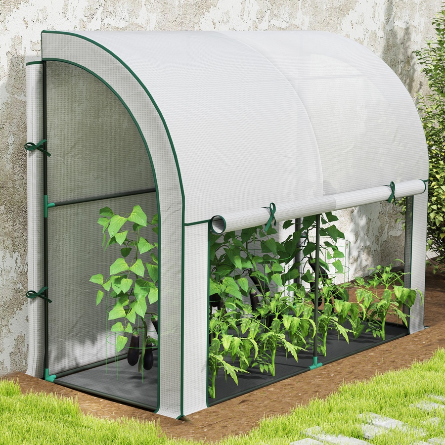 Image 965930_ALTMORE14.jpg, Product 965-930 / Price $66.99 - $79.99, Outsunny Lean-to Greenhouse, Gardening Green House with PE Cover from Outsunny on TSC.ca's Home & Garden department
