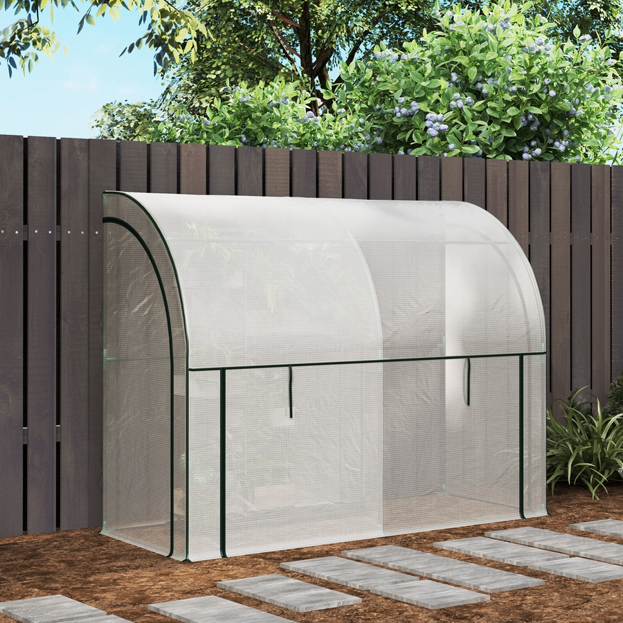 Image 965930_ALTMORE15.jpg, Product 965-930 / Price $66.99 - $79.99, Outsunny Lean-to Greenhouse, Gardening Green House with PE Cover from Outsunny on TSC.ca's Home & Garden department