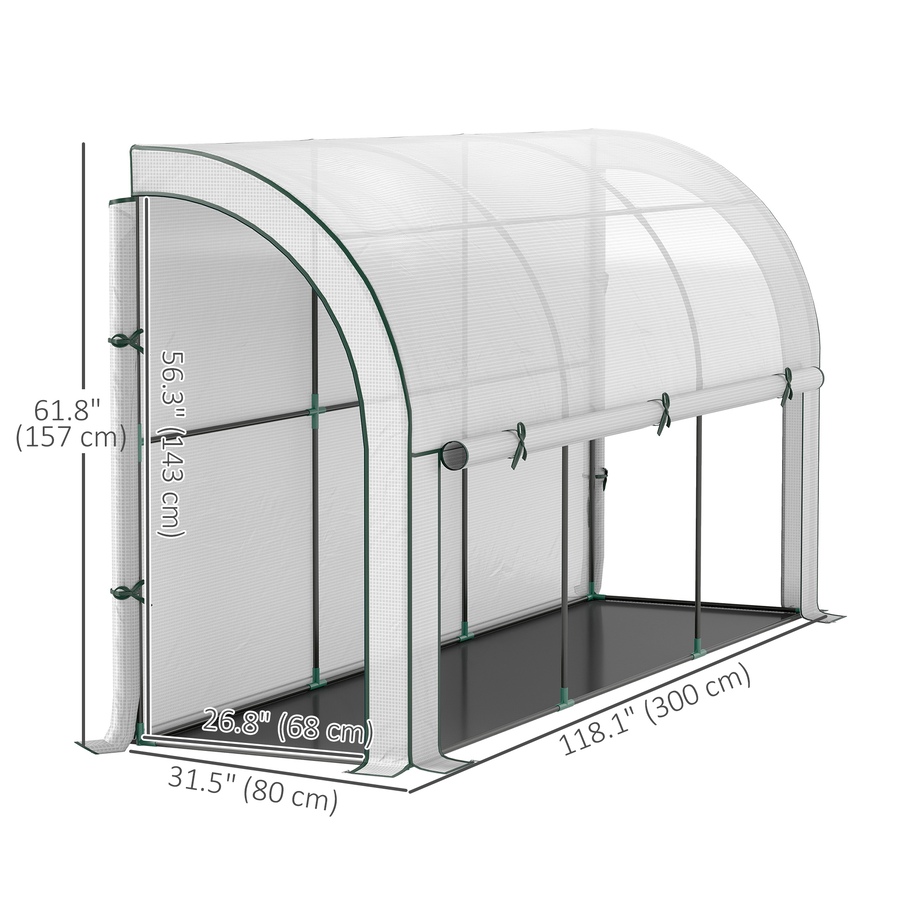 Image 965930_ALTMORE2.jpg, Product 965-930 / Price $66.99 - $79.99, Outsunny Lean-to Greenhouse, Gardening Green House with PE Cover from Outsunny on TSC.ca's Home & Garden department