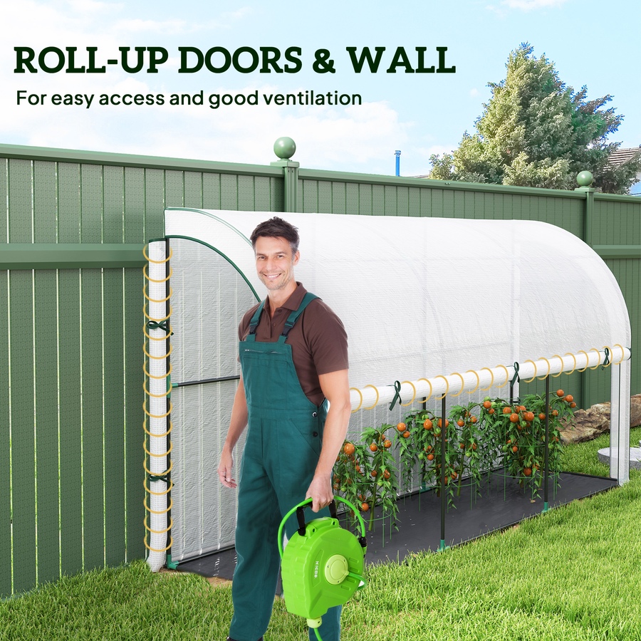 Image 965930_ALTMORE5.jpg, Product 965-930 / Price $66.99 - $79.99, Outsunny Lean-to Greenhouse, Gardening Green House with PE Cover from Outsunny on TSC.ca's Home & Garden department