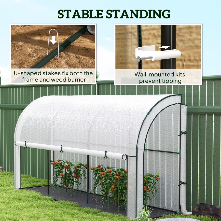 Image 965930_ALTMORE6.jpg, Product 965-930 / Price $66.99 - $79.99, Outsunny Lean-to Greenhouse, Gardening Green House with PE Cover from Outsunny on TSC.ca's Home & Garden department