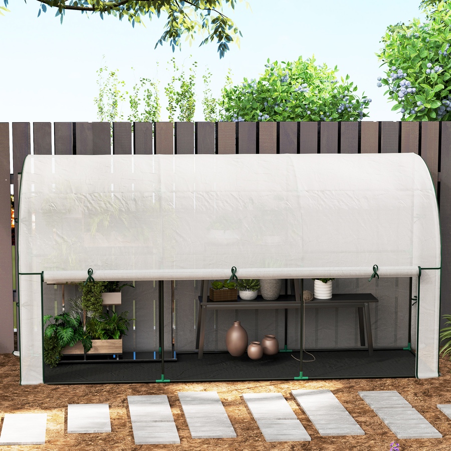 Image 965930_ALTMORE8.jpg, Product 965-930 / Price $66.99 - $79.99, Outsunny Lean-to Greenhouse, Gardening Green House with PE Cover from Outsunny on TSC.ca's Home & Garden department