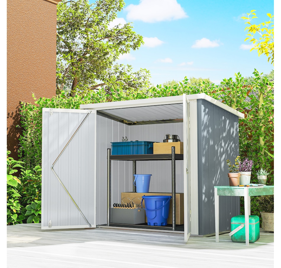 Image 965932_ALTMORE1.jpg, Product 965-932 / Price $169.99, Outsunny 5' x 3' Metal Garden Storage Shed Tool House with Double Doors from Outsunny on TSC.ca's Home & Garden department