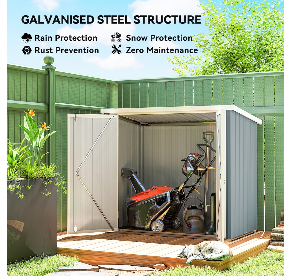 Image 965932_ALTMORE3.jpg, Product 965-932 / Price $169.99, Outsunny 5' x 3' Metal Garden Storage Shed Tool House with Double Doors from Outsunny on TSC.ca's Home & Garden department