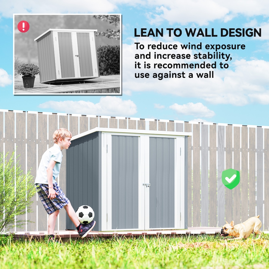 Image 965932_ALTMORE5.jpg, Product 965-932 / Price $229.99, Outsunny 5' x 3' Metal Garden Storage Shed Tool House with Double Doors from Outsunny on TSC.ca's Home & Garden department