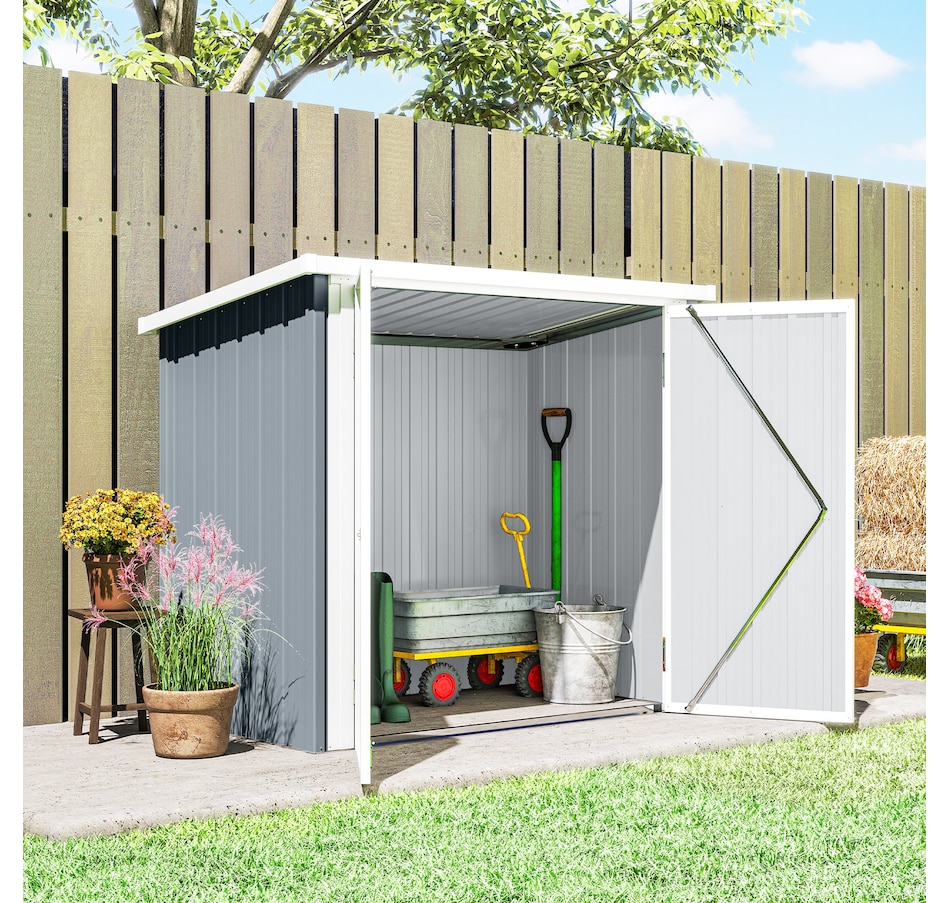 Image 965932_ALTMORE7.jpg, Product 965-932 / Price $169.99, Outsunny 5' x 3' Metal Garden Storage Shed Tool House with Double Doors from Outsunny on TSC.ca's Home & Garden department