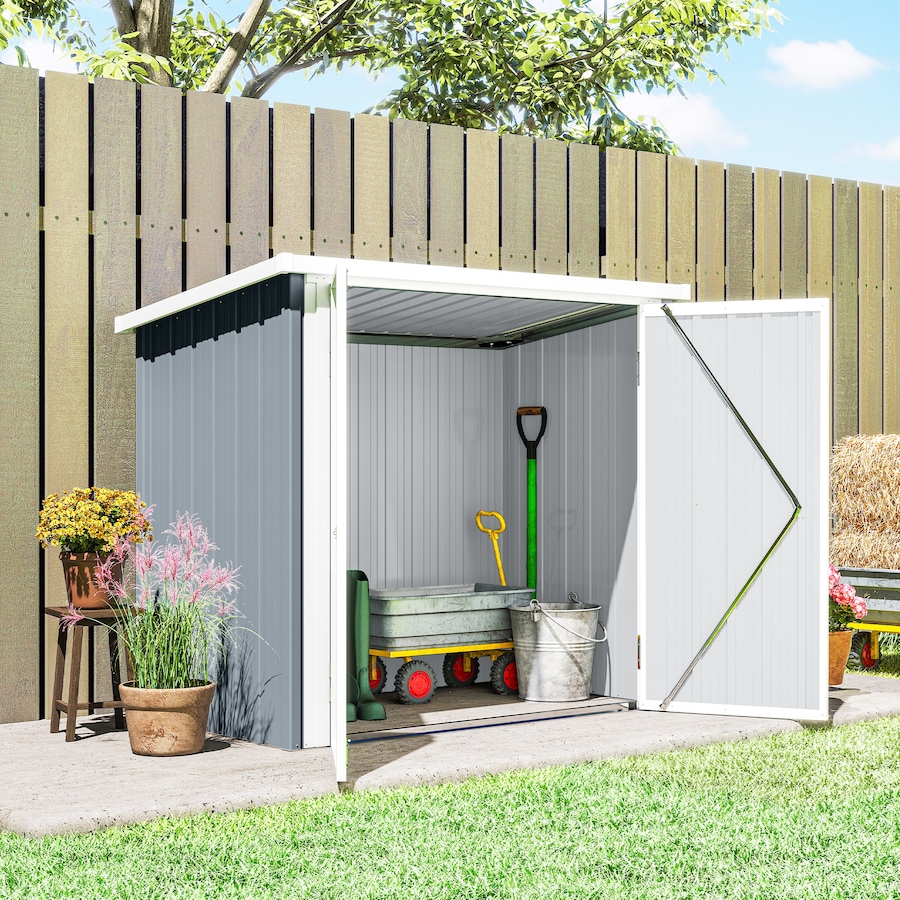 Image 965932_ALTMORE7.jpg, Product 965-932 / Price $229.99, Outsunny 5' x 3' Metal Garden Storage Shed Tool House with Double Doors from Outsunny on TSC.ca's Home & Garden department