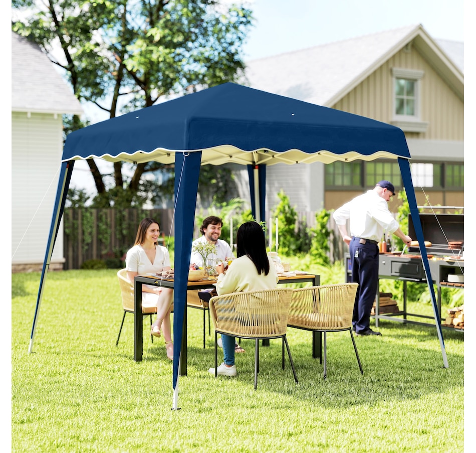 Image 965934_ALTMORE1.jpg, Product 965-934 / Price $104.99, Outsunny 8' x 8' Pop Up Canopy Foldable Outdoor Canopy Tent w/ Bag, Blue from Outsunny on TSC.ca's Home & Garden department